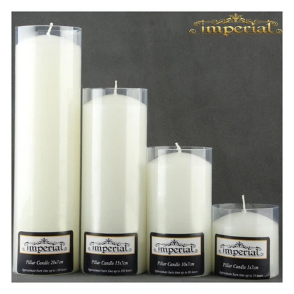 شمع استوانه ای سفید ایمپریال