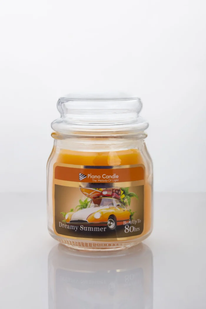 شمع جار عطری متوسط نارنجی