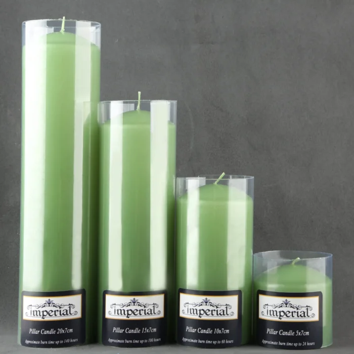 شمع استوانه ای سبز ایمپریال