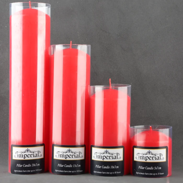 شمع استوانه ای قرمز ایمپریال