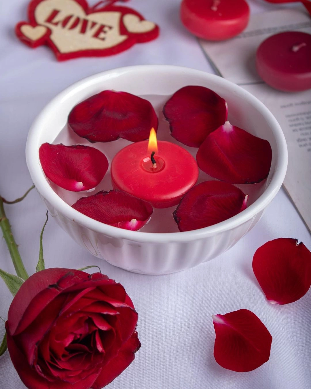 خرید شمع قرمز روآبی برای ولنتاین از برند شمع ایمپریال