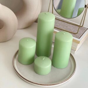شمع استوانه سرمحدب سبزروشن