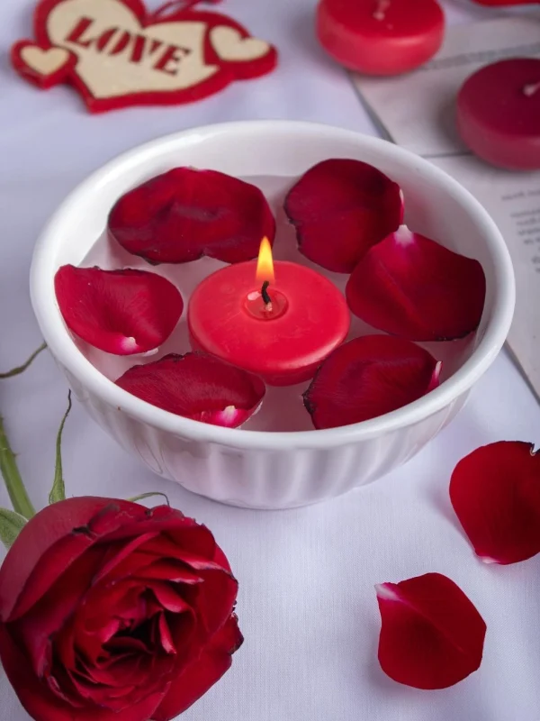 خرید شمع روآبی قرمز برای ولنتاین از برند شمع ایمپریال